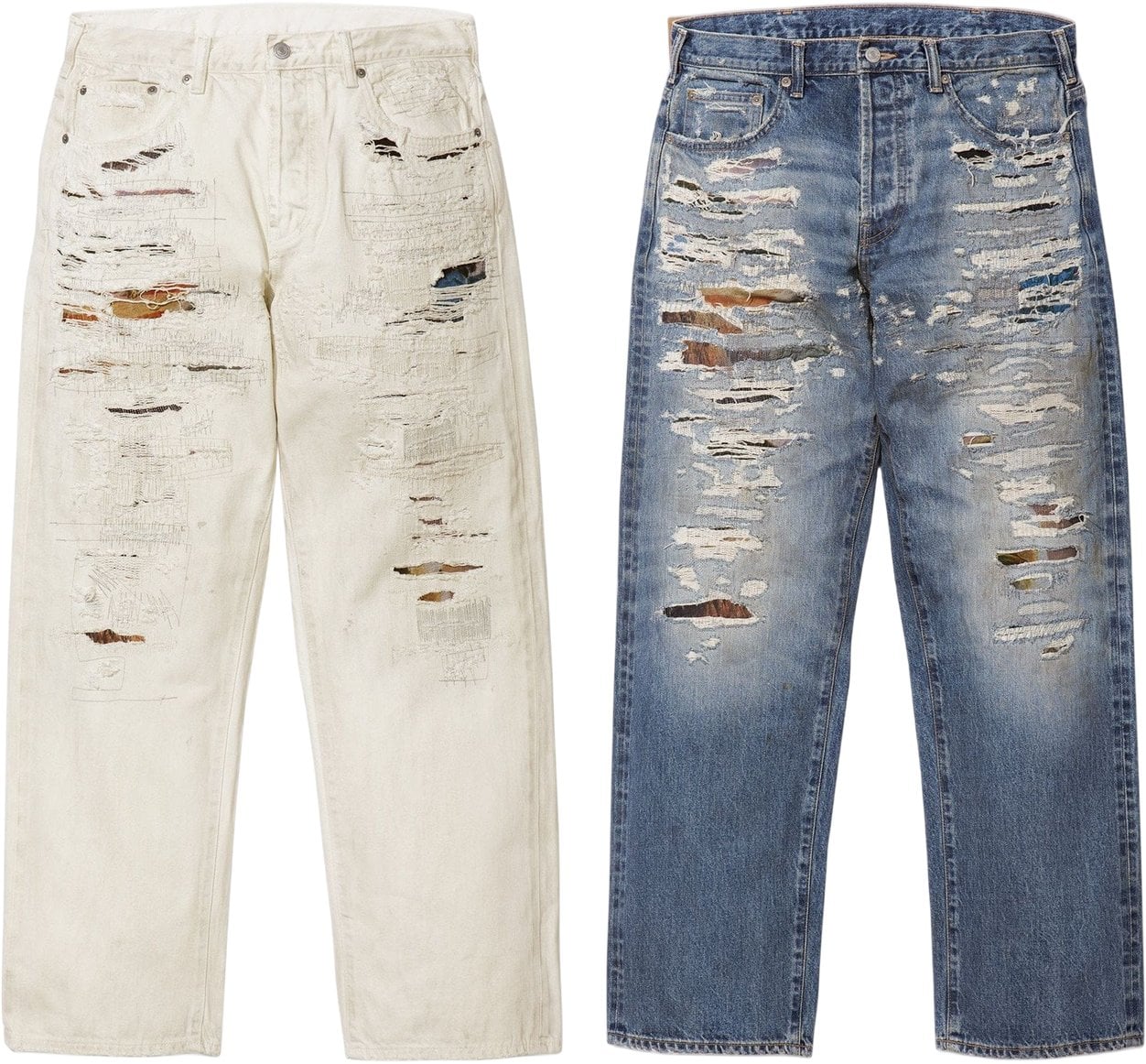 Supreme®/MM6 Maison Margiela Distressed Loose Fit Selvedge Jean
